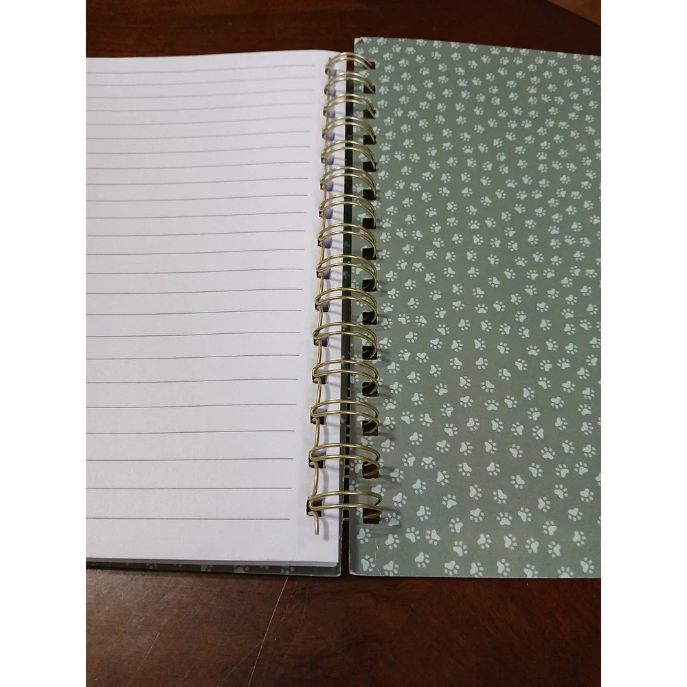 Hardcover Medium Spiral Journal Mint Green Only My Dog Understands Me